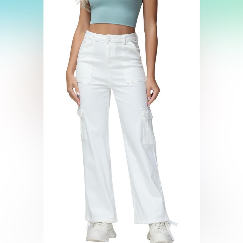 White Cargo Pants